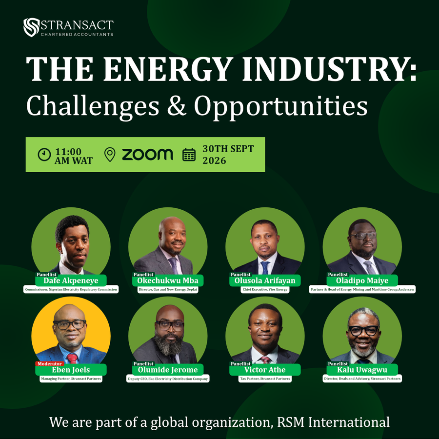 The Energy Industry in Nigeria: Challenges & Opportunities — webinar on Zoom, 11:00 a.m. WAT, 30 September 2026.